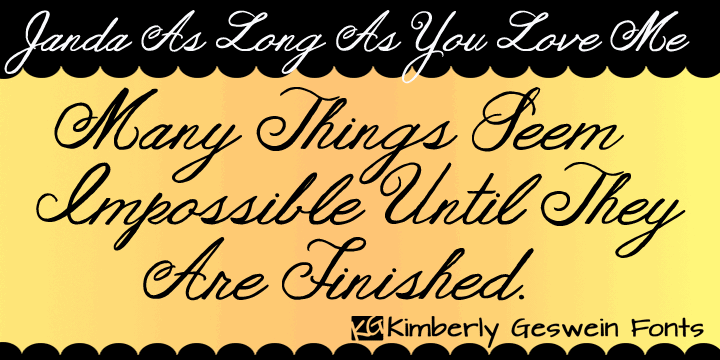 Janda As Long As You Love Me font