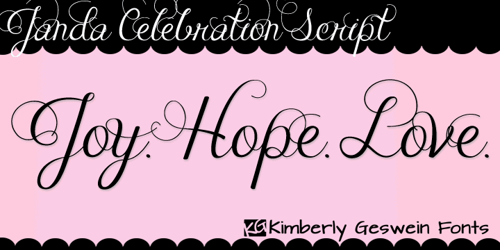 Janda Celebration Script font