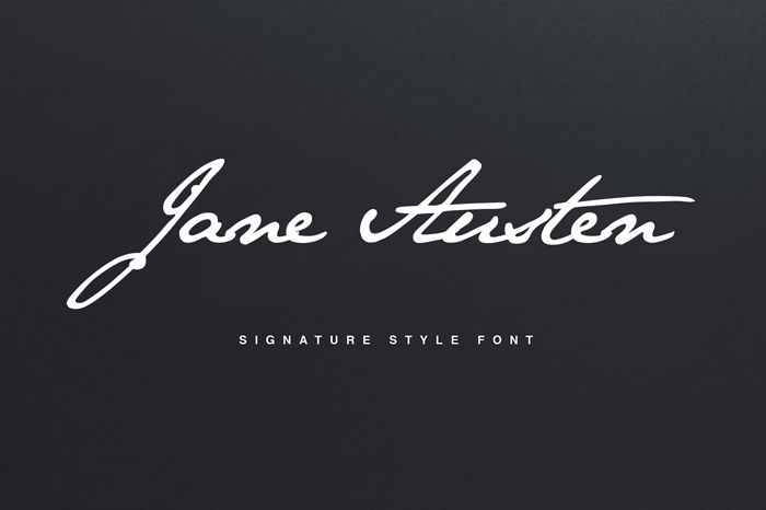 Jane Austen Signature Font