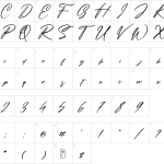 Janji Cinta Font - Fonte Grátis Mapa de caracteres da fonte Janji Cinta Font