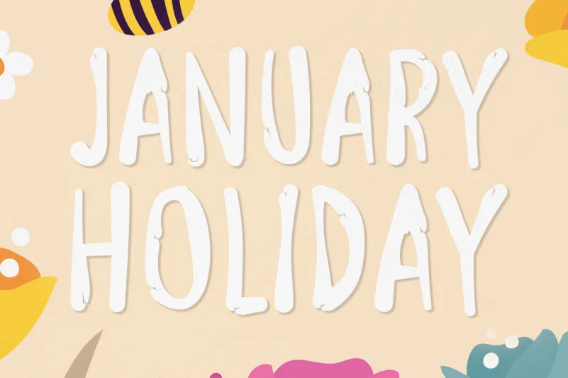 January Holiday Display Font