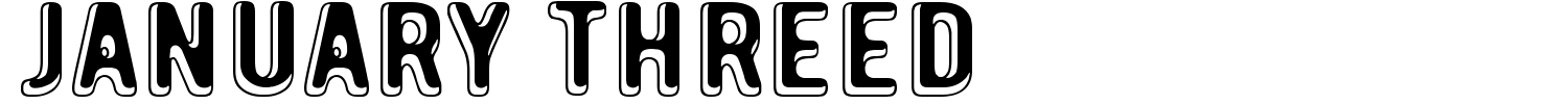 January Threed Font