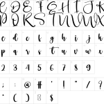 Japanese Font - Fonte Grátis Mapa de caracteres da fonte Japanese Font