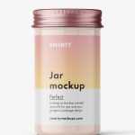 Jar with metallic cap / glossy