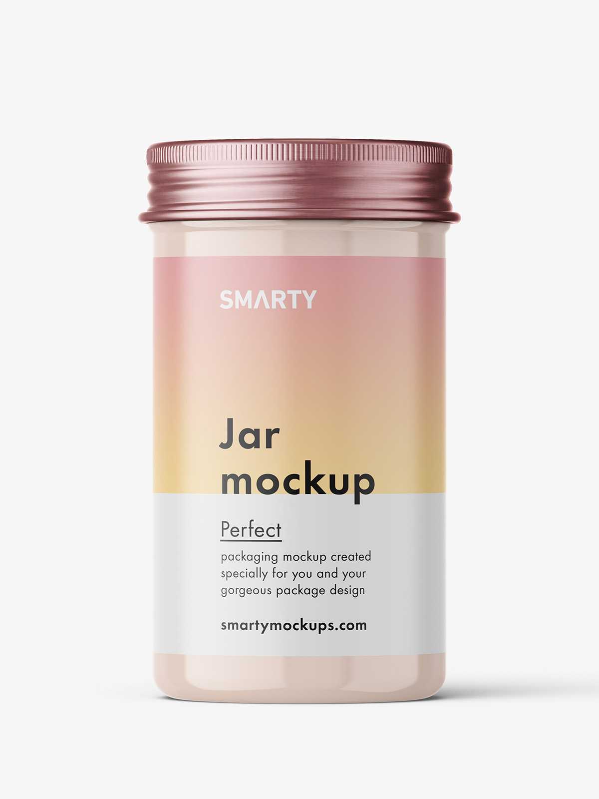 Jar with metallic cap / glossy