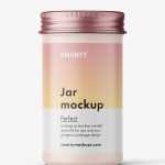 Jar with metallic cap / matt