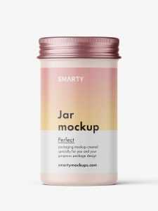 Jar with metallic cap / matt