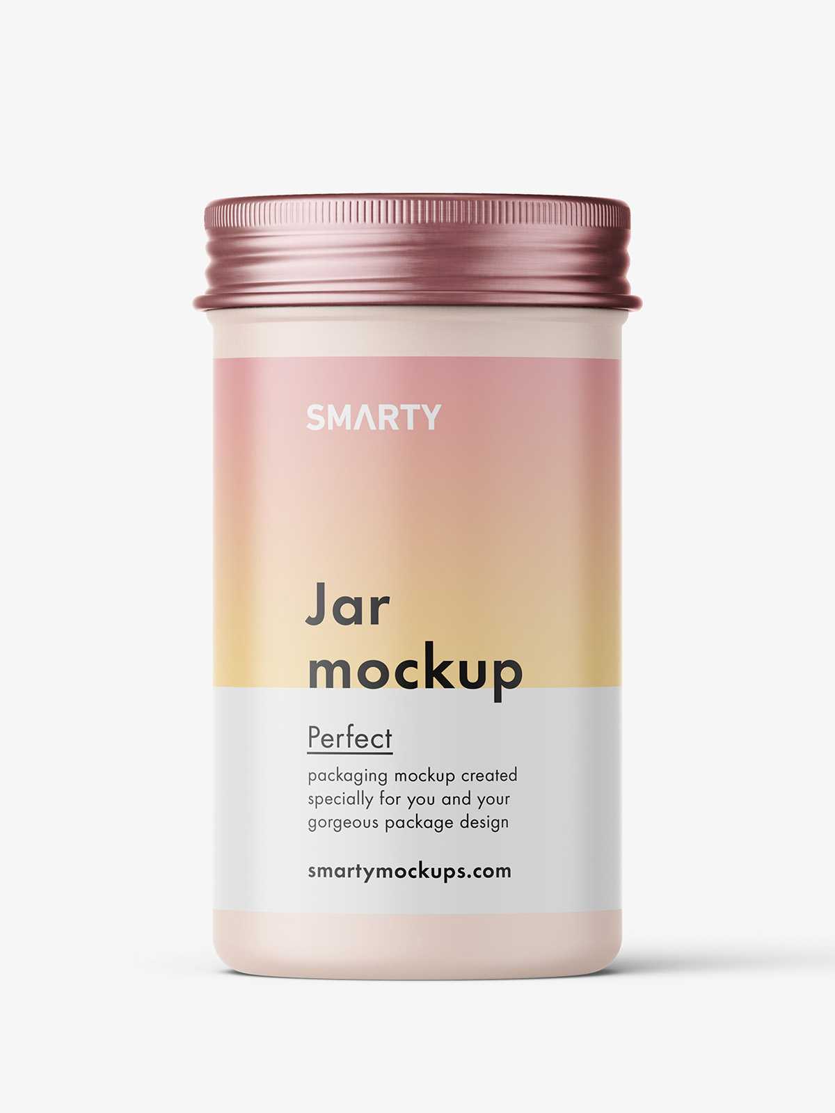Jar with metallic cap / matt