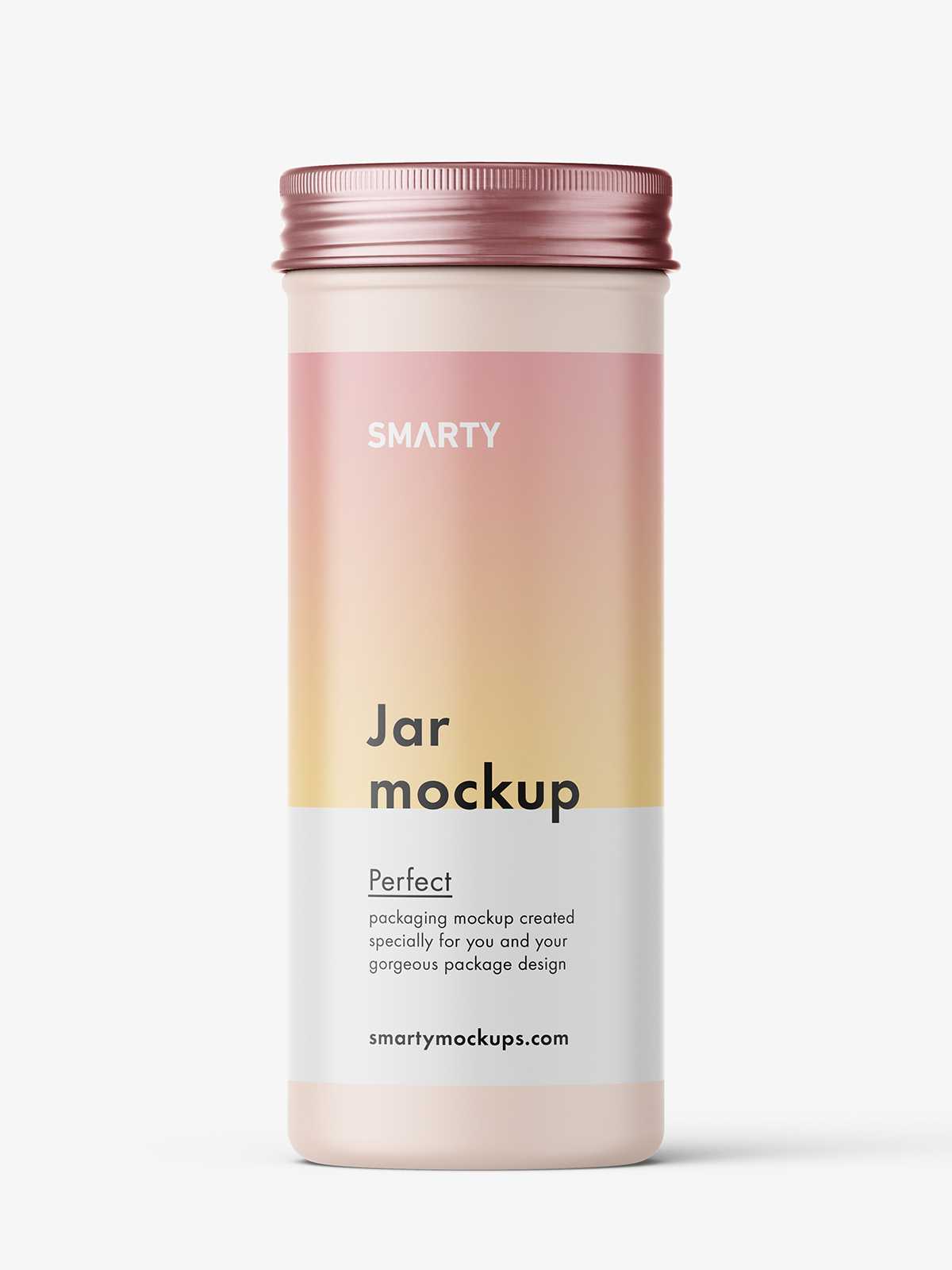 Jar with metallic cap / matt