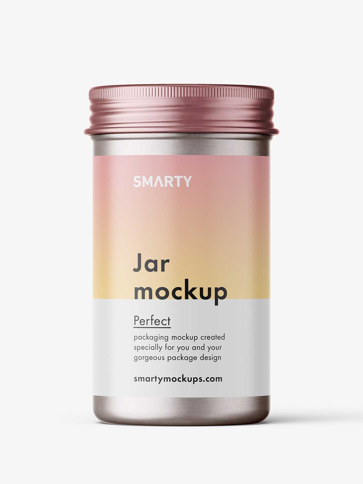 Jar with metallic cap / metallic