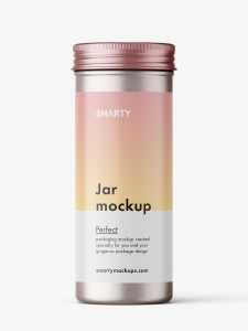 Jar with metallic cap / metallic