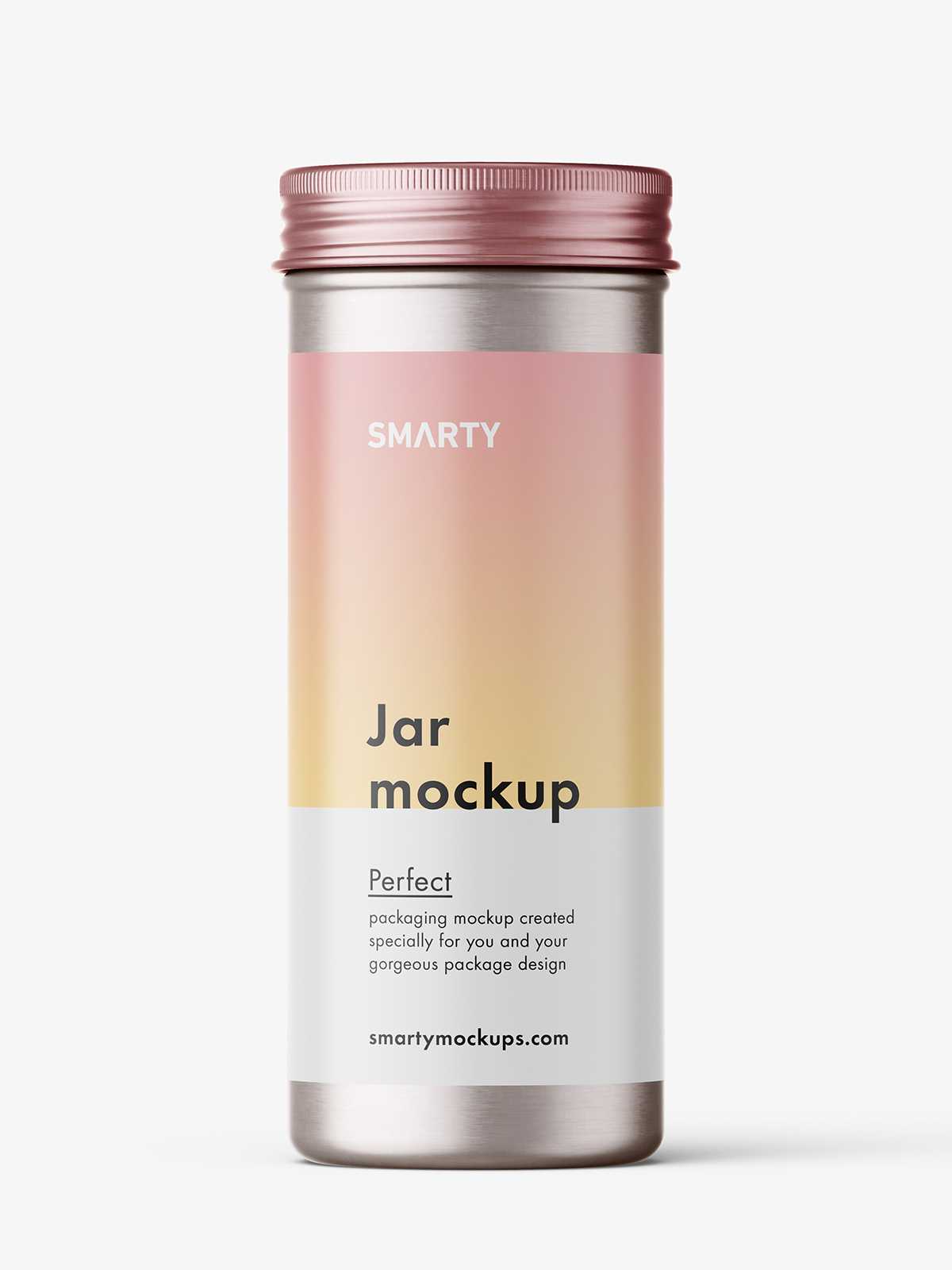 Jar with metallic cap / metallic