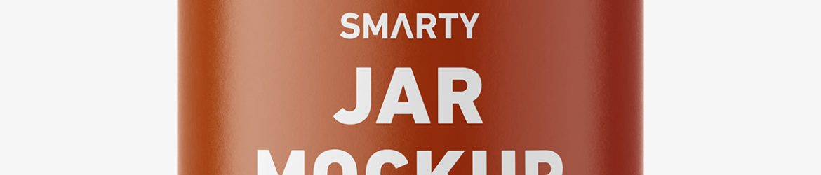 Jar with tablets mockup