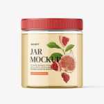 Jar with tampered lid mockup / clear