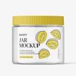 Jar with tampered lid mockup / clear - Free PSD Download Jar with tampered lid mockup / clear