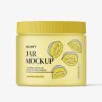Jar with tampered lid mockup / frosted - Free PSD Download Jar with tampered lid mockup / frosted