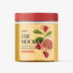 Jar with tampered lid mockup / gel
