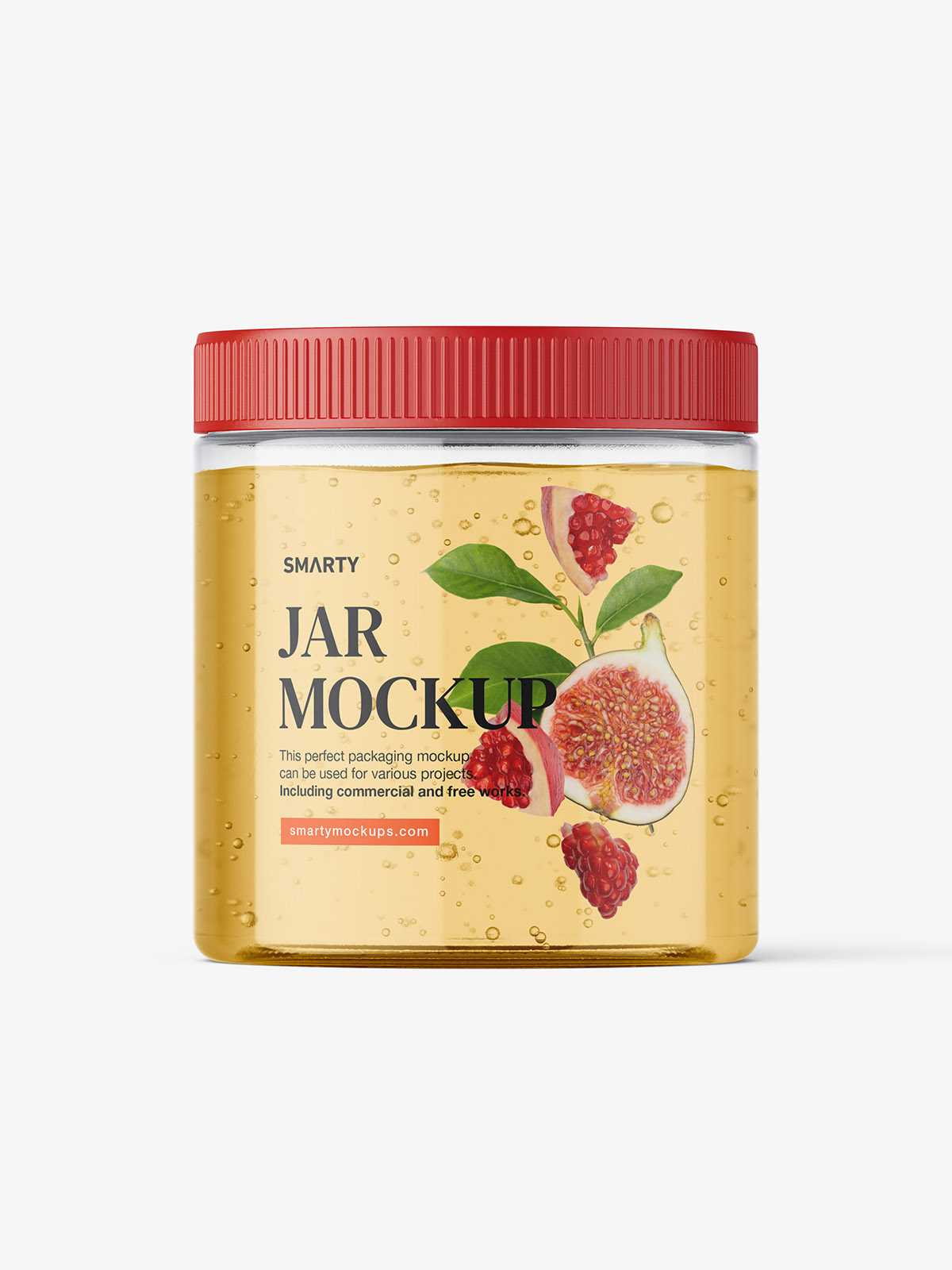 Jar with tampered lid mockup / gel