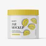 Jar with tampered lid mockup / glossy - Free PSD Download Jar with tampered lid mockup / glossy