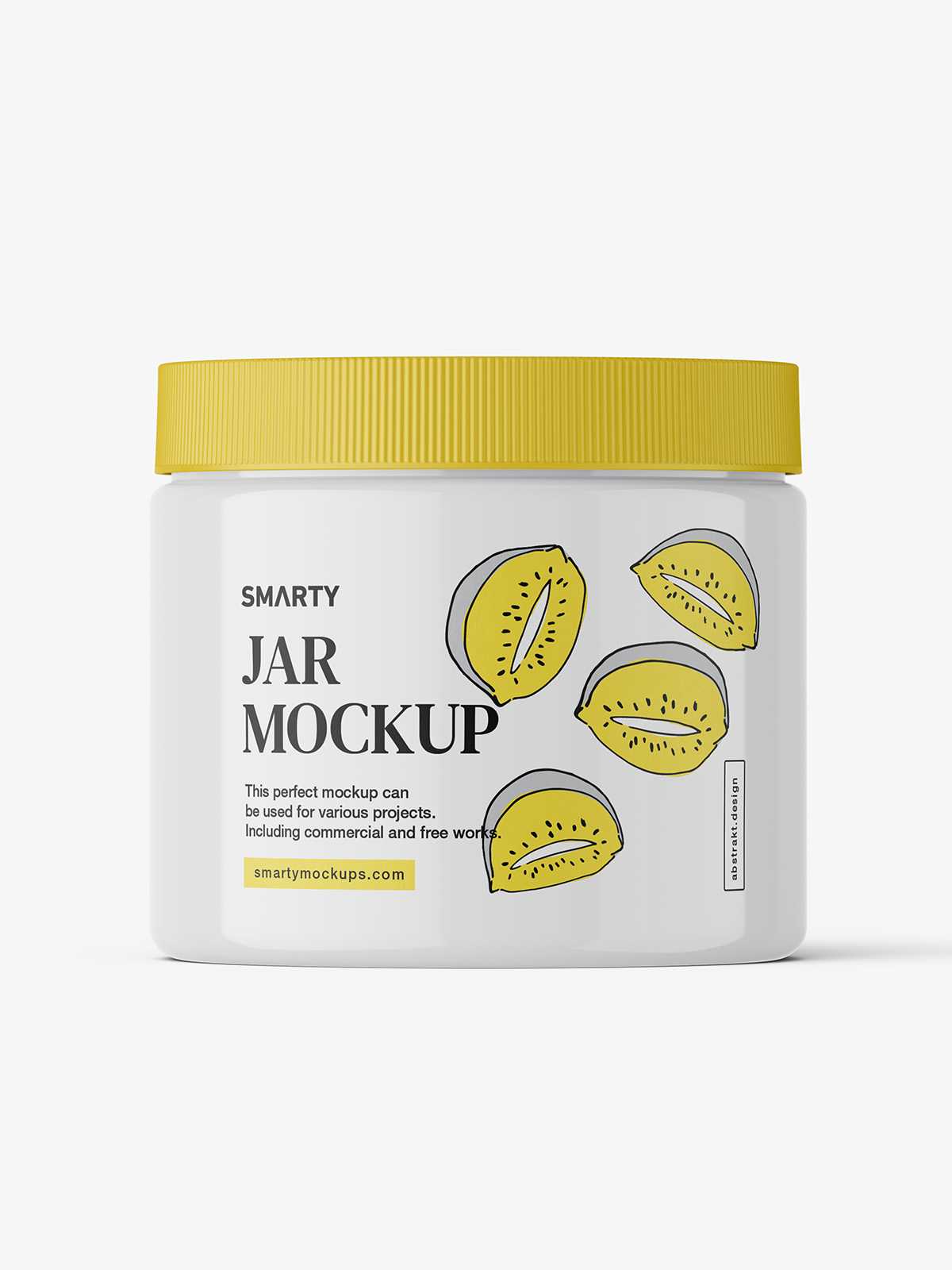 Jar with tampered lid mockup / glossy