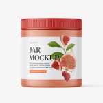 Jar with tampered lid mockup / matt