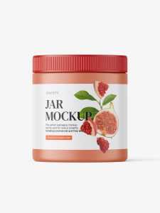 Jar with tampered lid mockup / matt