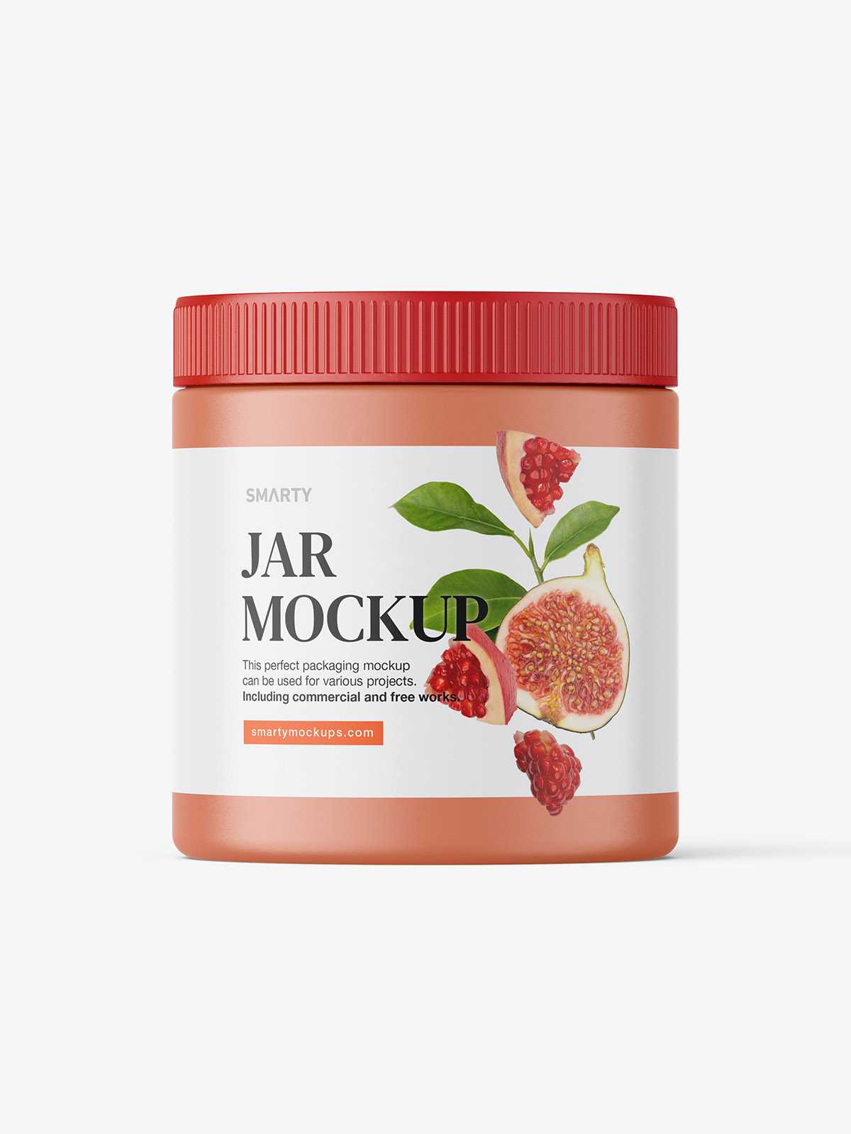 Jar with tampered lid mockup / matt