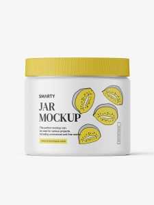 Jar with tampered lid mockup / matt
