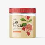 Jar with tampered lid mockup / powder
