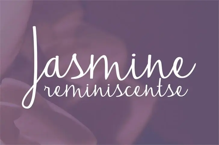 Jasmine Reminiscentse font family