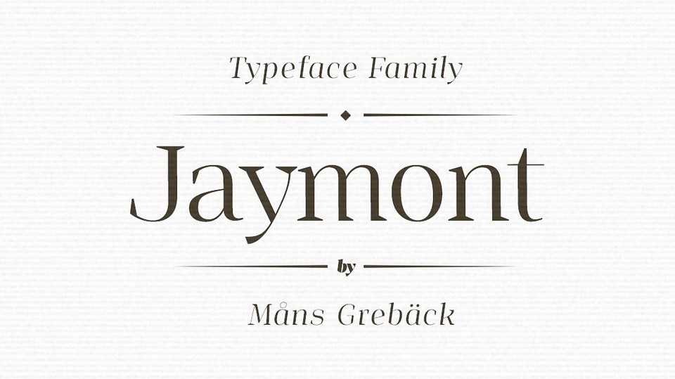 Jaymont Typeface › Fontesk