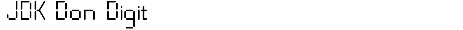 JDK Don Digit Font