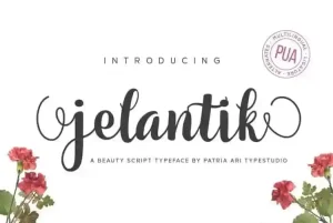 Jelantik Calligraphy Font