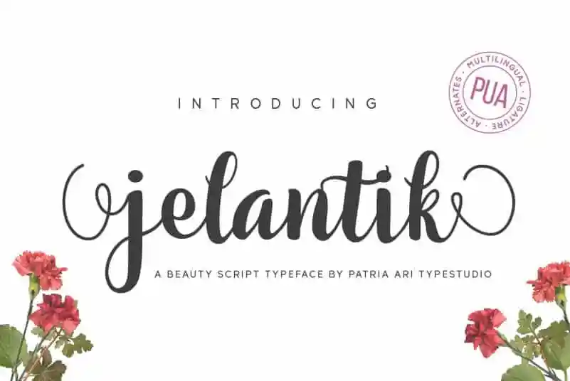 Jelantik Script Font