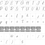 Mapa de caracteres da fonte Jellovy Switch Font