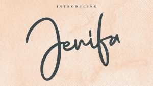 Jenifa Script Font › Fontesk