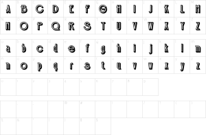 Mapa de caracteres da fonte Jerio Font | 1001 Free Fonts