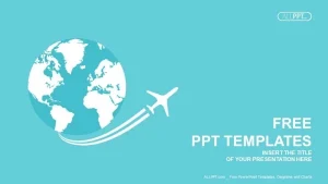 Jet airplane travel on Earth PowerPoint Templates