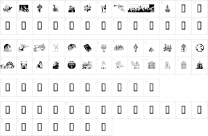 Mapa de caracteres da fonte JFC Font | 1001 Free Fonts