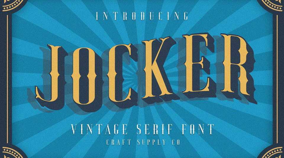 Jocker Vintage Typeface › Fontesk