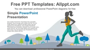 Jogging Woman PowerPoint Diagram