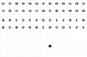 Mapa de caracteres da fonte JohGDiamonds Font | 1001 Free Fonts