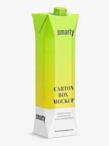 Juice carton box mockup