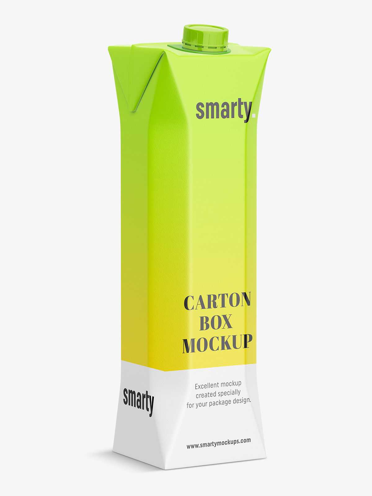 Juice carton box mockup