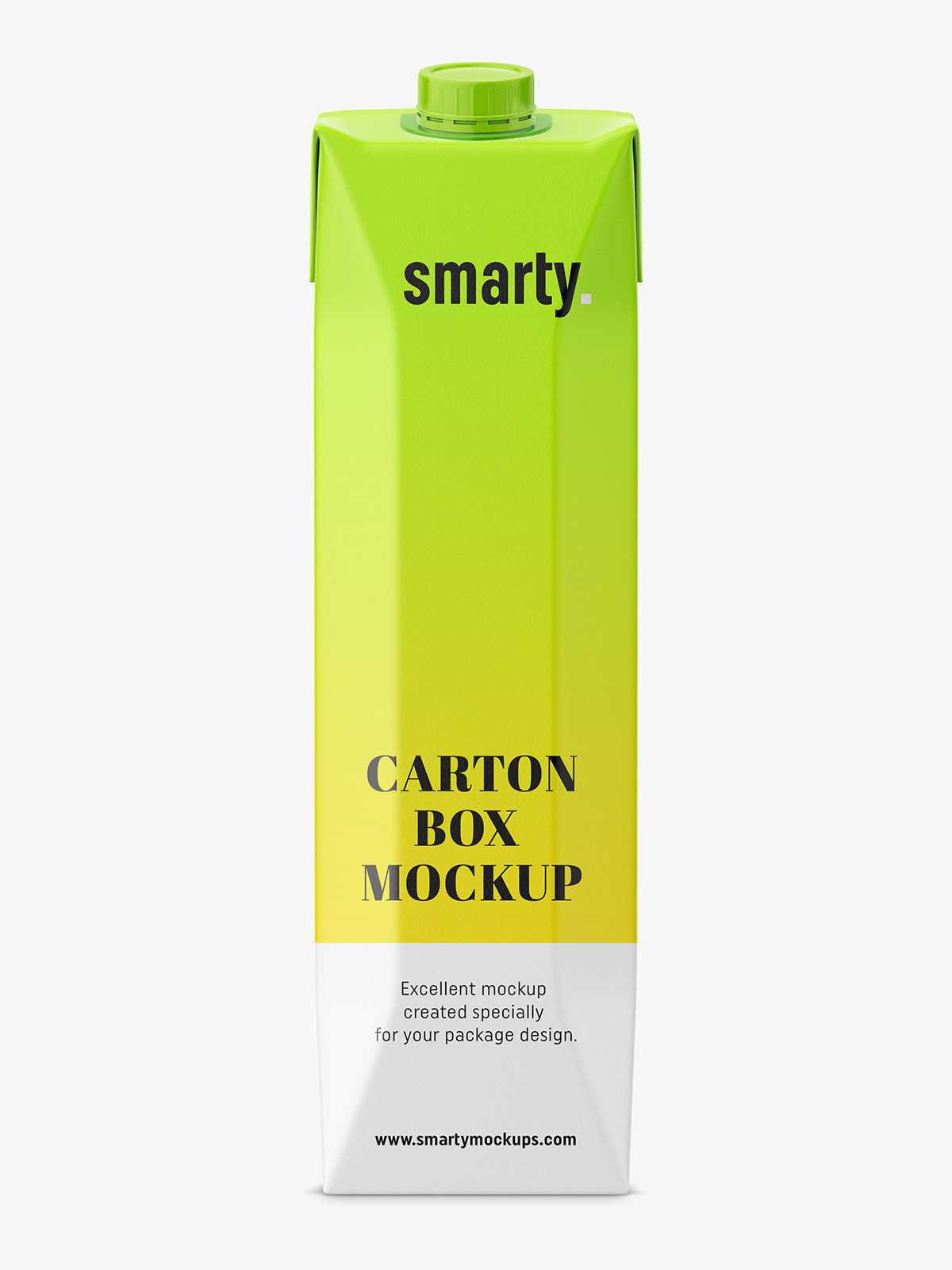 Juice carton box mockup