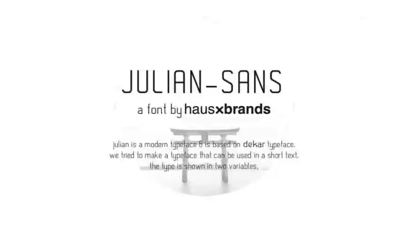 Julian Sans Serif Font