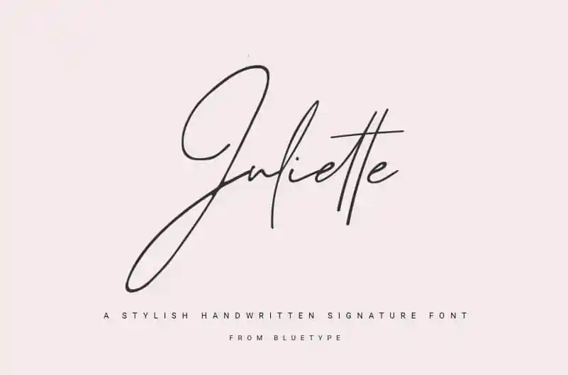 Juliette - Signature Font