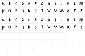Mapa de caracteres da fonte Julius Black Font | 1001 Free Fonts