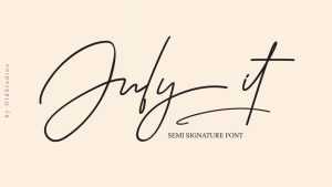 July It Script Font › Fontesk