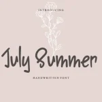 July Summer Font